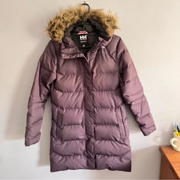 Helly Hansen Aden Down Parka Purple S - Picture 1 of 5